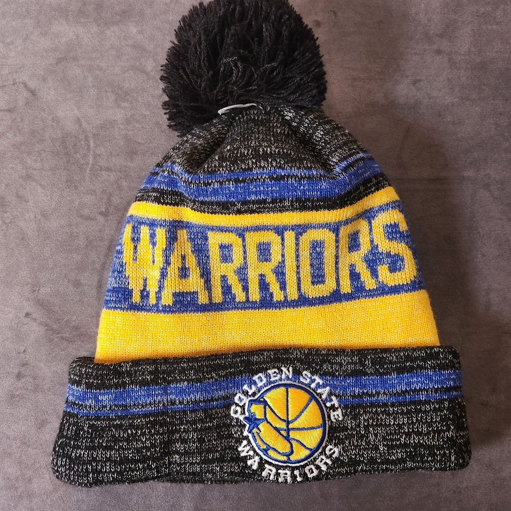 New Era Golden State Warriors Beanie Hat Hardwood Classics Cuffed Knit Cap Black